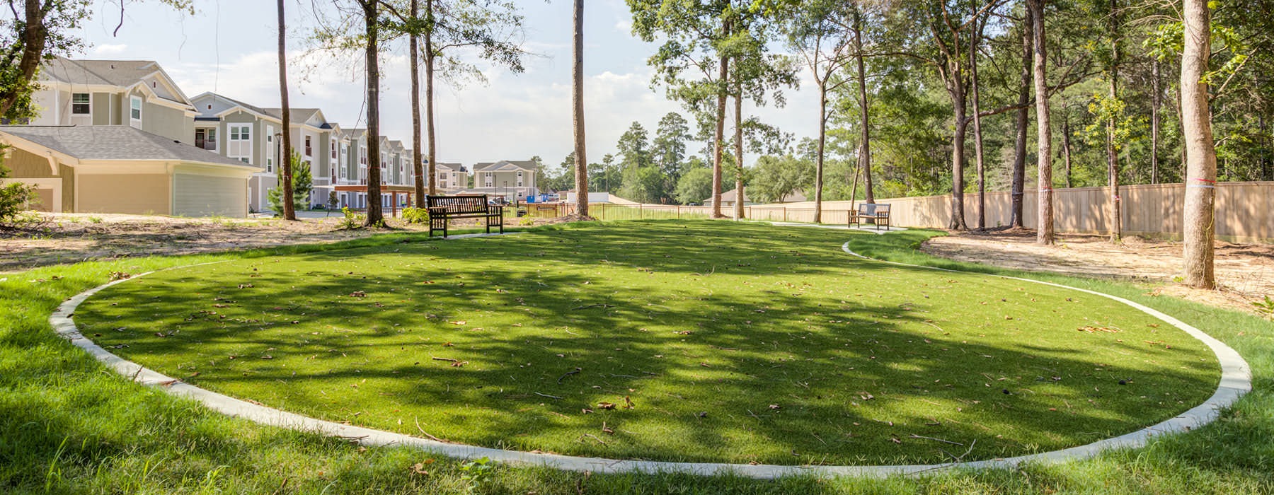 park area with benches