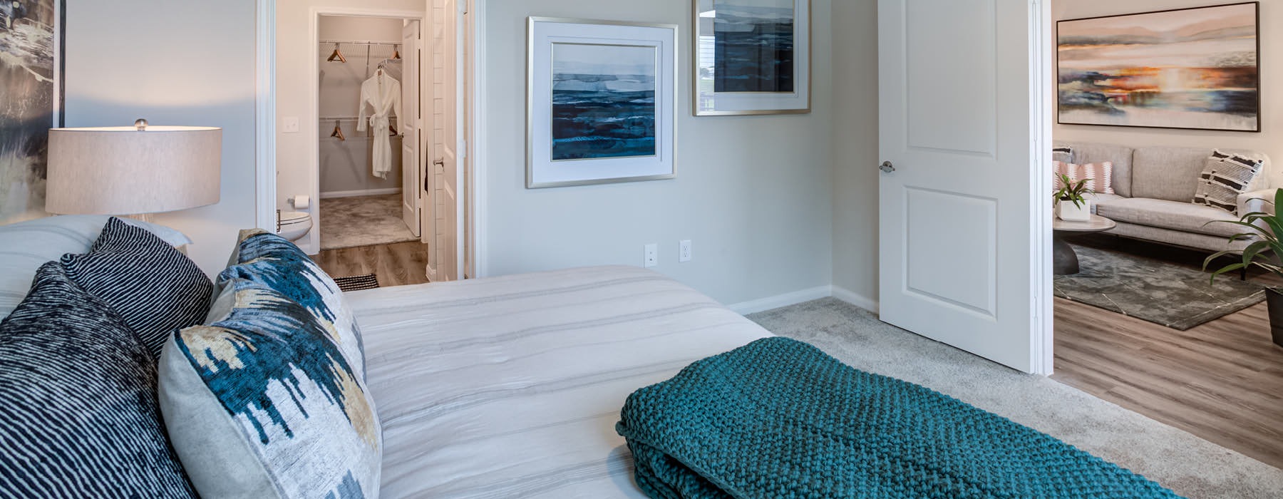 bedroom bath with walk-in closet